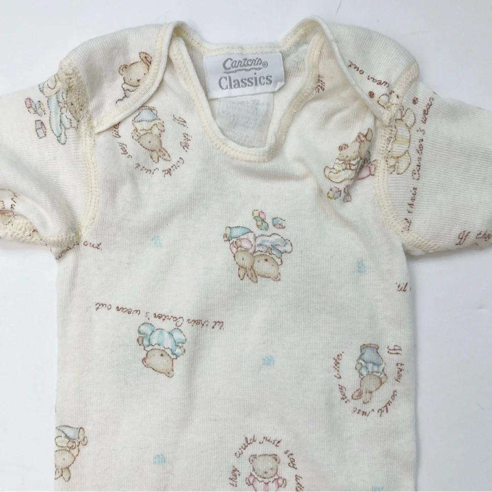 Vintage Carters Classics One Piece Bodysuit 0-3 Months